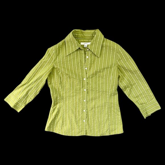 Merona Chartreuse Blouse - Picture 1 of 9